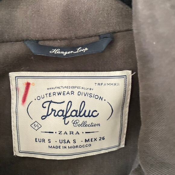 Zara Trafaluc Camouflage Military Outerwear Mixed Media Jacket Womens Small - Picture 4 of 11